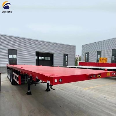 Μηχανική ανάρτηση 3 Άξονες 40-100 τόνους 20ft 40ft 45ft 53ft Κωνέτορας Flatbed Truck Semi Trailer Flat Bed Trailer