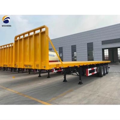 Μηχανική ανάρτηση 3 Άξονες 40-100 τόνους 20ft 40ft 45ft 53ft Κωνέτορας Flatbed Truck Semi Trailer Flat Bed Trailer