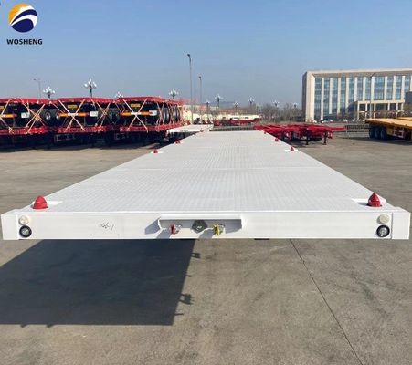 3 Άξονας 4 Άξονας Συσκευαστής Τροχαίο επίπεδης επιφάνειας Ημιπροκατασκευή για τη μεταφορά 20ft 40ft Συσκευαστή