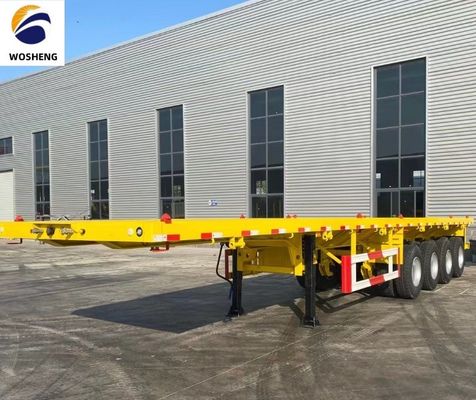 Ημιαμοκίνητο για 20ft 40ft Κωνσταντίνου Flatbed φορτηγό 12400x2610x1550mm ή Προσαρμογή