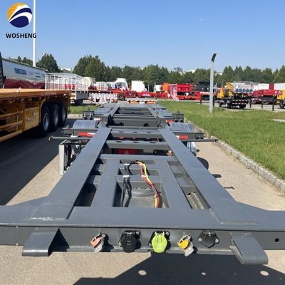 40ft 45ft 3 άξονα εμπορευματικό εμπορευματοκιβώτιο ελκυστήρας σκελετού ελκυστήρας γουσόνεκ σασί ημιφορτηγό ελκυστήρα