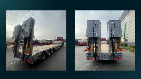 Αεροεξάρτηση 3 άξονες 40 - 80 τόνων Χαλύβδινο ημιπροσελήνιο για εξορυκτές και δοσομετρικές μηχανές