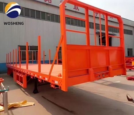 3 Άξονα Flatbed ρυμουλκούμενο φορτηγών Η καλύτερη επιλογή για τη μεταφορά 20ft και 40ft κοντέινερ