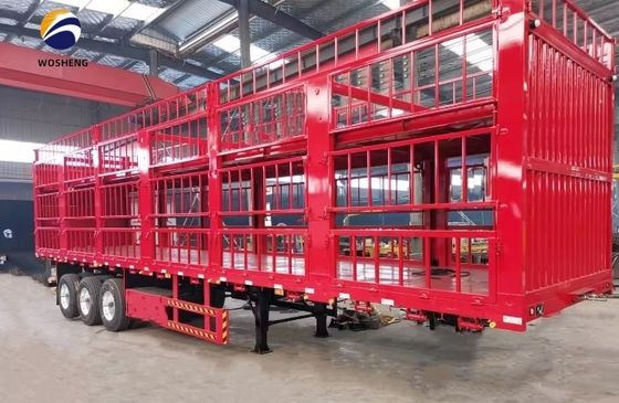 Μεγάλη δέσμη Q345B/T700 Υψηλό φράχτη ημικυρόβιλο για τη μεταφορά βοοειδών