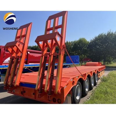 80-100 τόνους χωρητικότητα Lowboy Low Loader Lowbed Semi-Trailer κατάλληλο για μεταφορά χάλυβα