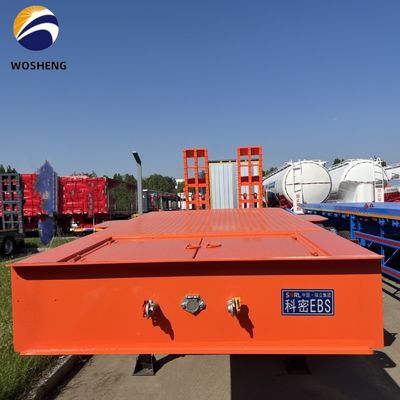 80-100 τόνους χωρητικότητα Lowboy Low Loader Lowbed Semi-Trailer κατάλληλο για μεταφορά χάλυβα