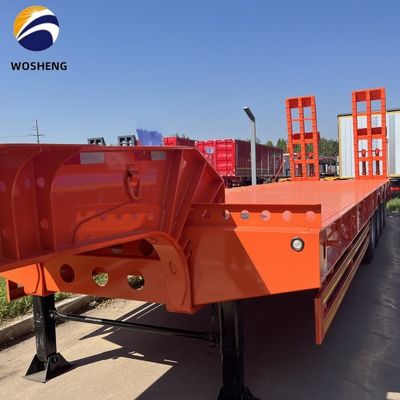 80-100 τόνους χωρητικότητα Lowboy Low Loader Lowbed Semi-Trailer κατάλληλο για μεταφορά χάλυβα