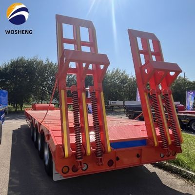 80-100 τόνους χωρητικότητα Lowboy Low Loader Lowbed Semi-Trailer κατάλληλο για μεταφορά χάλυβα