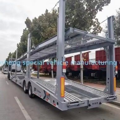 Τελεφερίκ Wosheng 2/3 Άξονες 6-10 μονάδες Φορτηγό αυτοκινήτου Ημιτελεφερίκ για μεταφορά αυτοκινήτων