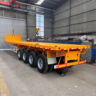 3 Άξονας 4 Άξονας 20ft 40ft 45ft 53ft Κωντέινερ Flatbed Truck Semi Trailer Flat Bed Trailer