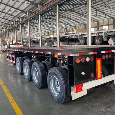 3 Άξονας 4 Άξονας 20ft 40ft 45ft 53ft Κωντέινερ Flatbed Truck Semi Trailer Flat Bed Trailer