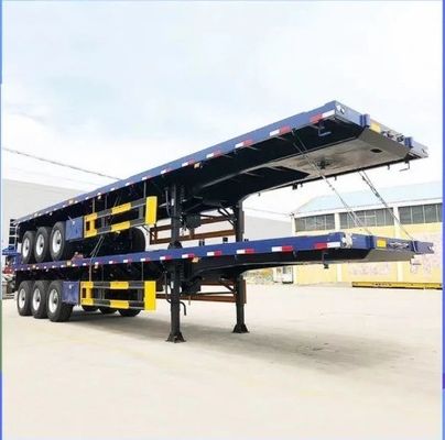 3 Άξονας 4 Άξονας 20ft 40ft 45ft 53ft Κωντέινερ Flatbed Truck Semi Trailer Flat Bed Trailer