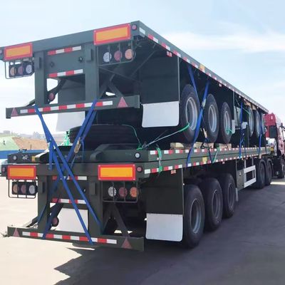 3 Άξονας 4 Άξονας 20ft 40ft 45ft 53ft Κωντέινερ Flatbed Truck Semi Trailer Flat Bed Trailer