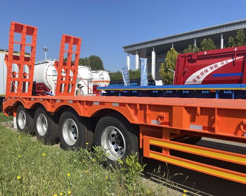 Ημιαπατημένο ημιπροκατασκευαστικό 60-100 τόνων με 4 άξονες για τη μεταφορά βαρέων φορτηγών και ρυμουλκουμένων