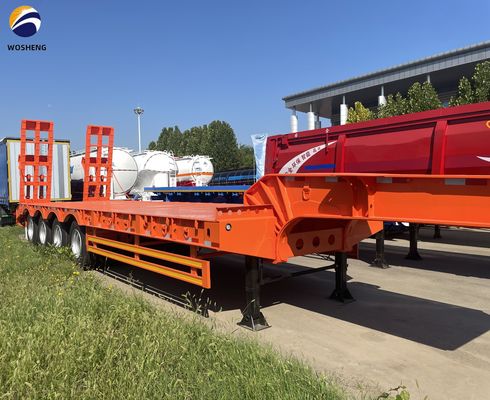 Ημιαπατημένο ημιπροκατασκευαστικό 60-100 τόνων με 4 άξονες για τη μεταφορά βαρέων φορτηγών και ρυμουλκουμένων