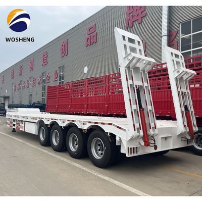 60 τόνους 2&quot;/3.5&quot; JOST King Pin 3 Axle Lowboy Loader Lowbed Semi Trailer για βαριά καθήκοντα