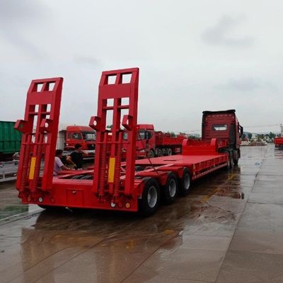 60 τόνους 2&quot;/3.5&quot; JOST King Pin 3 Axle Lowboy Loader Lowbed Semi Trailer για βαριά καθήκοντα