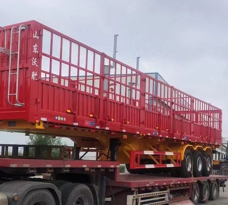 3/4 άξονες Πολυλειτουργικό φράχτη ημιαμοκίνητο για τη μεταφορά χύδην ζώων και φορτίου σιτηρών