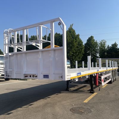 12500x2500x1600-3100mm 3-4 Άξονες Fuwa Άξονες Flatbed Semi Trailer Κατάλληλο για κοντέινερ