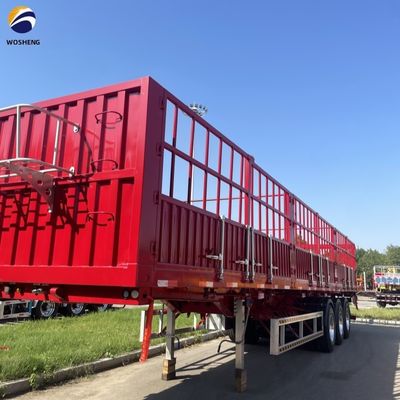 Τελεφερίκι μεταφοράς ζώων 40FT 3 άξονες Φράχτης αποθήκης ημιτελεφερίκ για την αγορά της Αφρικής