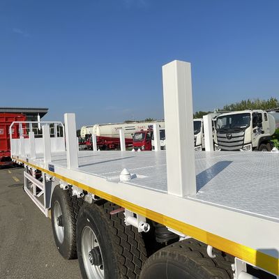 12500x2500x1600-3100mm 3-4 Άξονες Fuwa Άξονες Flatbed Semi Trailer Κατάλληλο για κοντέινερ