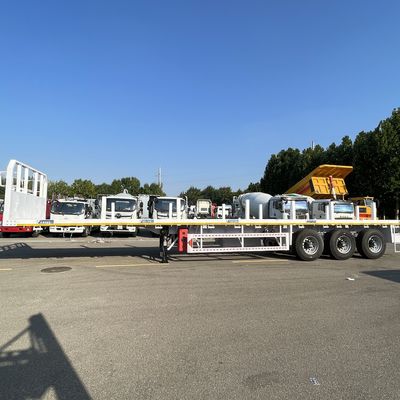 12500x2500x1600-3100mm 3-4 Άξονες Fuwa Άξονες Flatbed Semi Trailer Κατάλληλο για κοντέινερ