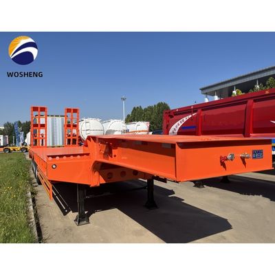 9.0-22.5 Ρίχνος 3 Άξονας 60T Χαμηλόποδα φορτηγό ημιπροκατασκευή για βαρύ εξοπλισμό