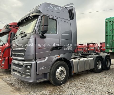 Χάλυβα Sinotruk Χρησιμοποιείται 6x4 αριστερό σύστημα οδήγησης Howo 371 375 Τρακτέρ φορτηγό Ντίζελ χειροκίνητο καύσιμο Weichai κινητήρα