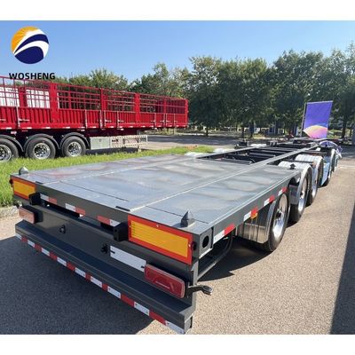 120 τόνων Flat Bed Truck Trailer για χύδημα φορτίο και 20ft 40ft Container