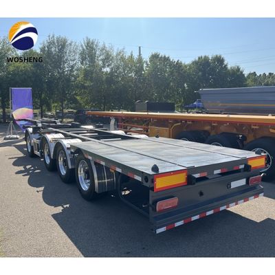 120 τόνων Flat Bed Truck Trailer για χύδημα φορτίο και 20ft 40ft Container