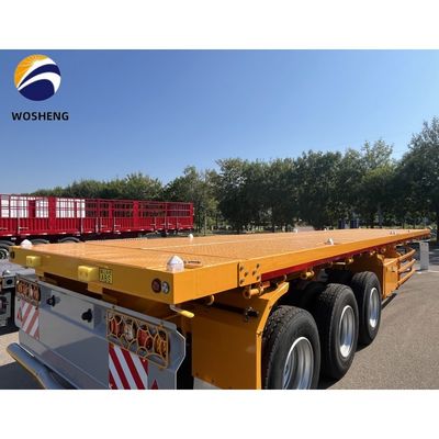 Κοντέινερ 20ft 40ft Flatbed Truck Semi Trailer με πλατφόρμα 3mm 4mm Grain Plate