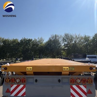Κοντέινερ 20ft 40ft Flatbed Truck Semi Trailer με πλατφόρμα 3mm 4mm Grain Plate