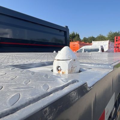 Κοντέινερ 20ft 40ft Flatbed Truck Semi Trailer με πλατφόρμα 3mm 4mm Grain Plate