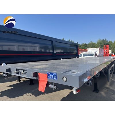 Κοντέινερ 20ft 40ft Flatbed Truck Semi Trailer με πλατφόρμα 3mm 4mm Grain Plate