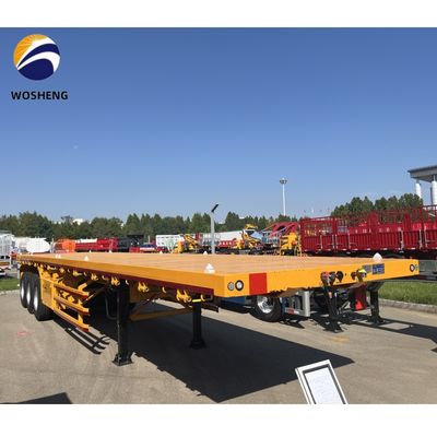 Κοντέινερ 20ft 40ft Flatbed Truck Semi Trailer με πλατφόρμα 3mm 4mm Grain Plate