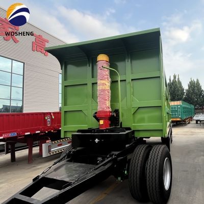 500mm Q345 Carbon Steel Draw Bar Side Wall Full Trailer για χωρητικότητα φορτίου 40-100 τόνων