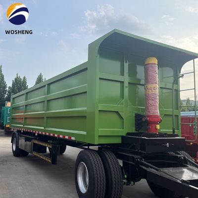500mm Q345 Carbon Steel Draw Bar Side Wall Full Trailer για χωρητικότητα φορτίου 40-100 τόνων