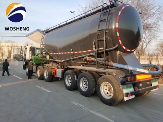 V Τύπος 3 Άξονες 45-60cbm Τανκάρς χάλυβα χάλυβα Ημιπρόσημο για τη μεταφορά ξηρού χάλυβα