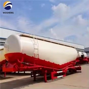 3 άξονας 45 50 60 cbm Fly Ash Silo Σιμεντοφόρο Τανκάρ με εργασιακή πίεση 2,5 bar