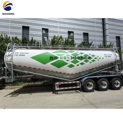 3 άξονας 45 50 60 cbm Fly Ash Silo Σιμεντοφόρο Τανκάρ με εργασιακή πίεση 2,5 bar