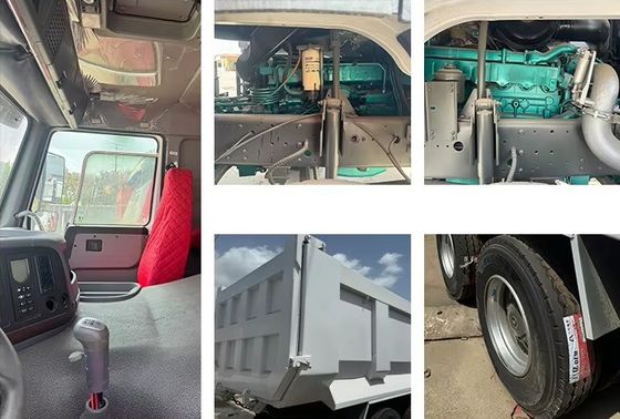 10-15T Ακαθάριστο βάρος οχήματος Σινότρικ Haowo Dump Truck 375 ίππους