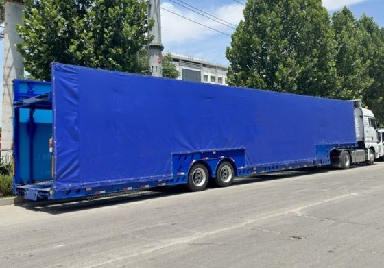 WS 2 Άξονες φορτίου περιωρισμένο έλκηθρο μεταφοράς 6 αυτοκινήτων με μέγεθος 16690x2700x3000mm και ανάρτηση