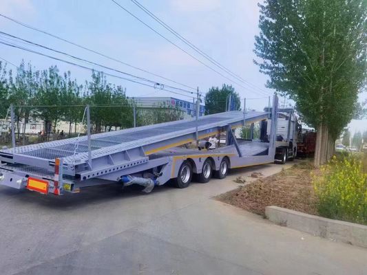 2 άξονες ρυμουλκούμενο μεταφοράς αυτοκινήτου διπλού καταστρώματος ρυμουλκούμενο μεταφοράς αυτοκινήτου με σύστημα φρένων ABS