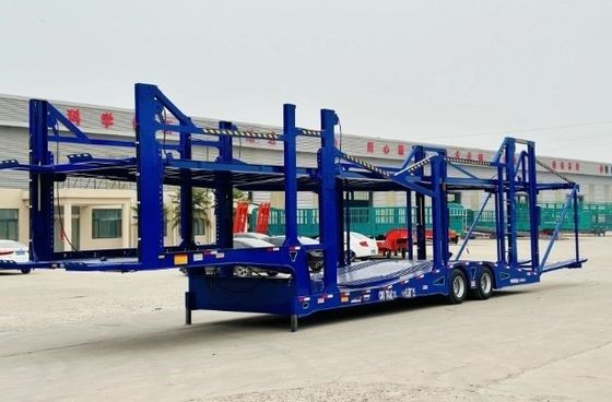 Μέγιστο ωφέλιμο φορτίο 30000 kg 2 άξονα αερισμού Πιστοποιημένο ημιπροκατασκευαστικό για μεταφορά αυτοκινήτων