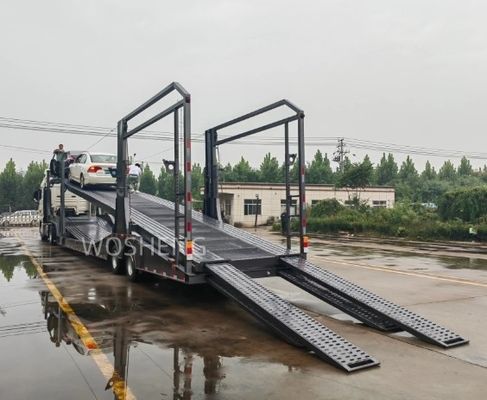 Μέγιστο ωφέλιμο φορτίο 30000 kg 2 άξονα αερισμού Πιστοποιημένο ημιπροκατασκευαστικό για μεταφορά αυτοκινήτων