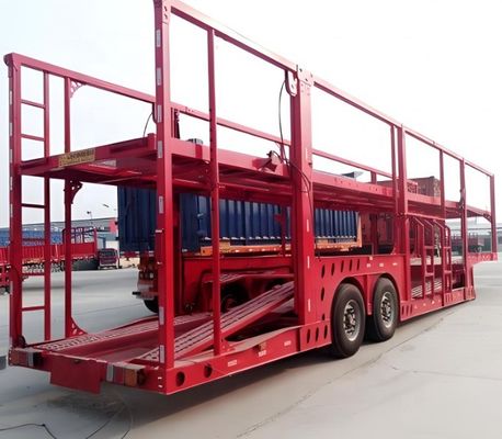 Μέγιστο ωφέλιμο φορτίο 30000 kg 2 άξονα αερισμού Πιστοποιημένο ημιπροκατασκευαστικό για μεταφορά αυτοκινήτων