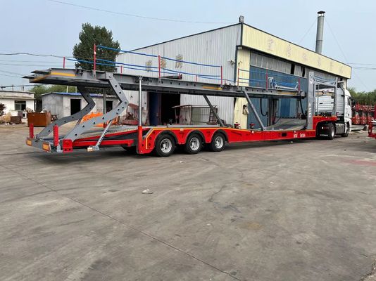9800kg Tare Βάρος 3 άξονες 6/8/10 Αυτοκίνητα Μεταφορές Τρακτέρ ημιπροκατασκευή για την μεταφορά αυτοκινήτων