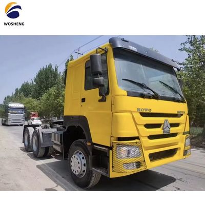Τομέας βαρέος φορτηγό 6X4 ελκυστήρα κεφαλή φορτηγό με αριστερό τιμόνι Χρησιμοποιείται Howo 380 6X6